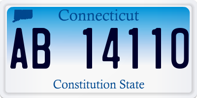CT license plate AB14110