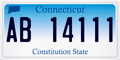 CT license plate AB14111
