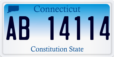 CT license plate AB14114