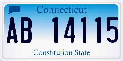 CT license plate AB14115
