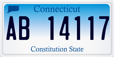 CT license plate AB14117