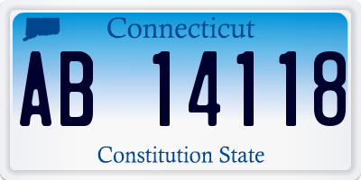 CT license plate AB14118