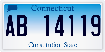 CT license plate AB14119