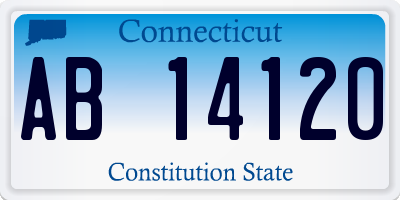 CT license plate AB14120