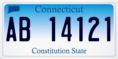 CT license plate AB14121