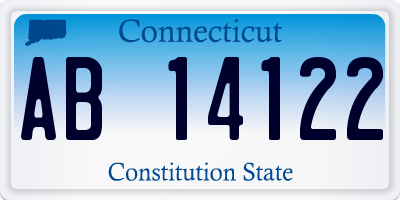 CT license plate AB14122