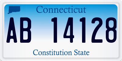 CT license plate AB14128