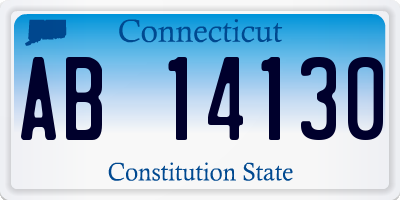 CT license plate AB14130