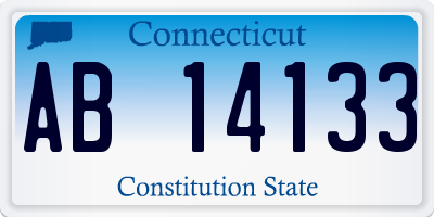 CT license plate AB14133