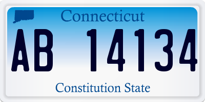 CT license plate AB14134