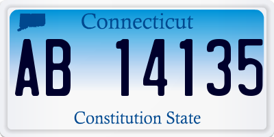 CT license plate AB14135