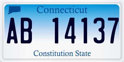 CT license plate AB14137