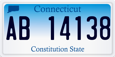 CT license plate AB14138