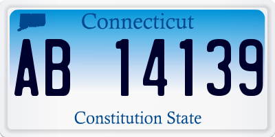 CT license plate AB14139