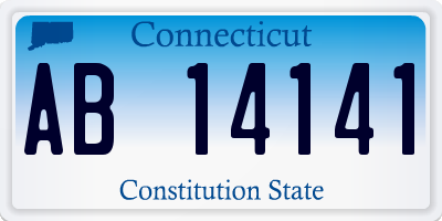 CT license plate AB14141