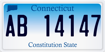 CT license plate AB14147