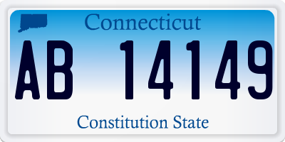 CT license plate AB14149
