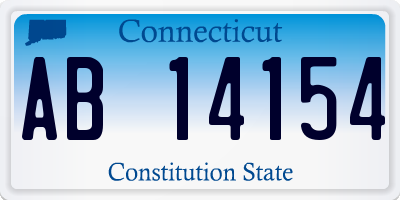 CT license plate AB14154