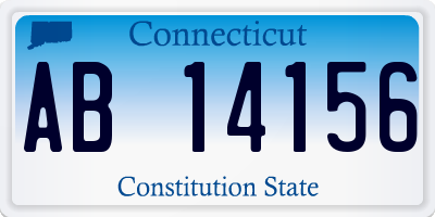 CT license plate AB14156