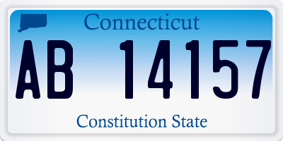 CT license plate AB14157