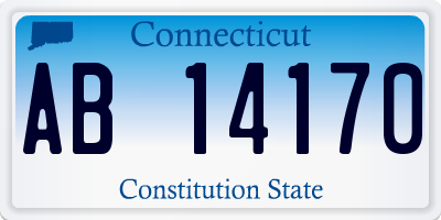 CT license plate AB14170