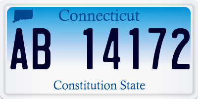 CT license plate AB14172