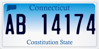 CT license plate AB14174