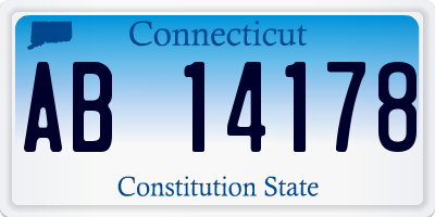 CT license plate AB14178