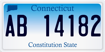 CT license plate AB14182