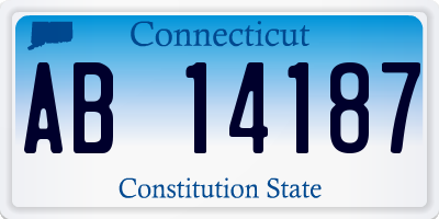 CT license plate AB14187