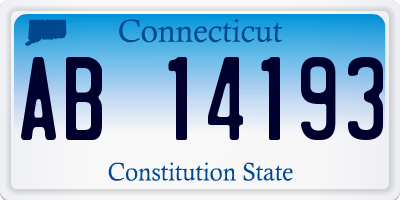 CT license plate AB14193