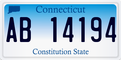 CT license plate AB14194