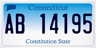 CT license plate AB14195
