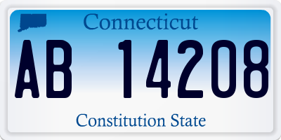 CT license plate AB14208