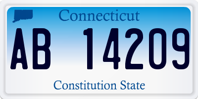 CT license plate AB14209