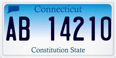 CT license plate AB14210