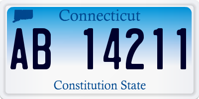 CT license plate AB14211