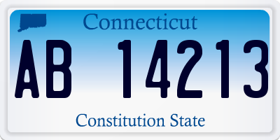 CT license plate AB14213