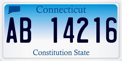 CT license plate AB14216