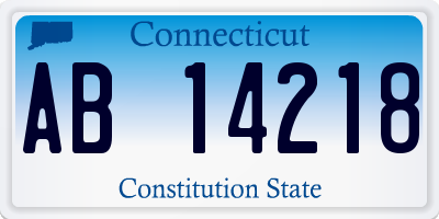 CT license plate AB14218