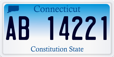 CT license plate AB14221