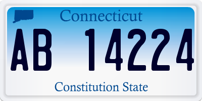 CT license plate AB14224