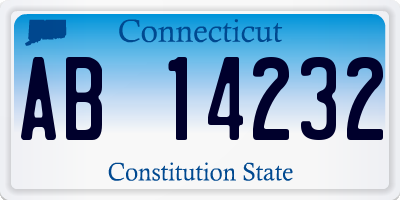 CT license plate AB14232
