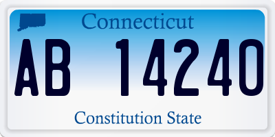 CT license plate AB14240
