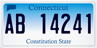 CT license plate AB14241
