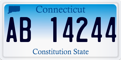CT license plate AB14244