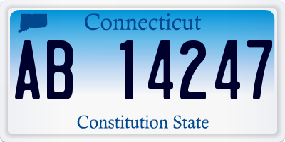 CT license plate AB14247