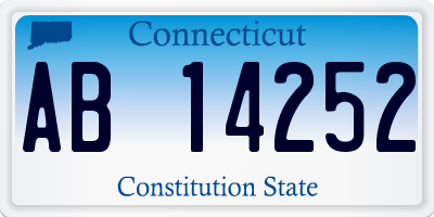 CT license plate AB14252