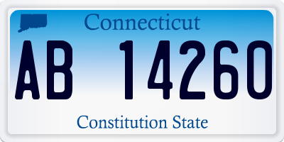 CT license plate AB14260