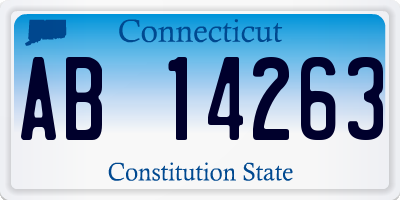 CT license plate AB14263
